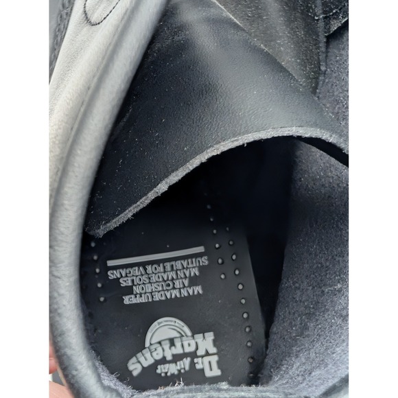 Dr. Martens 1460 Vegan Black Smooth Lace Up Combat Boots Mens 8 Womens 9